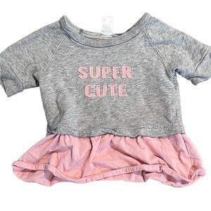 Short sleeve “Super Cute” sweatshirt